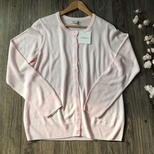 Croft&Barrow | Barely Pink Cardigan Size XL NWT